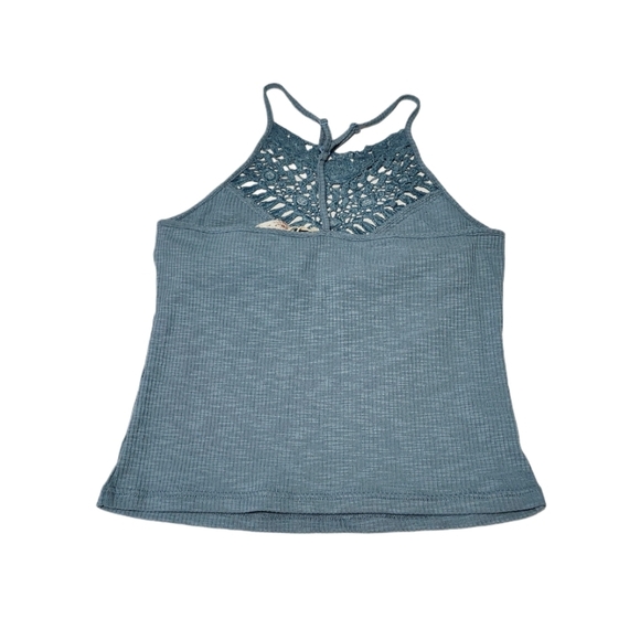 NWT Hem & Thread (Anthro.) 2-piece Loungewear set Women's S/M Crocheted Blue - Picture 6 of 16